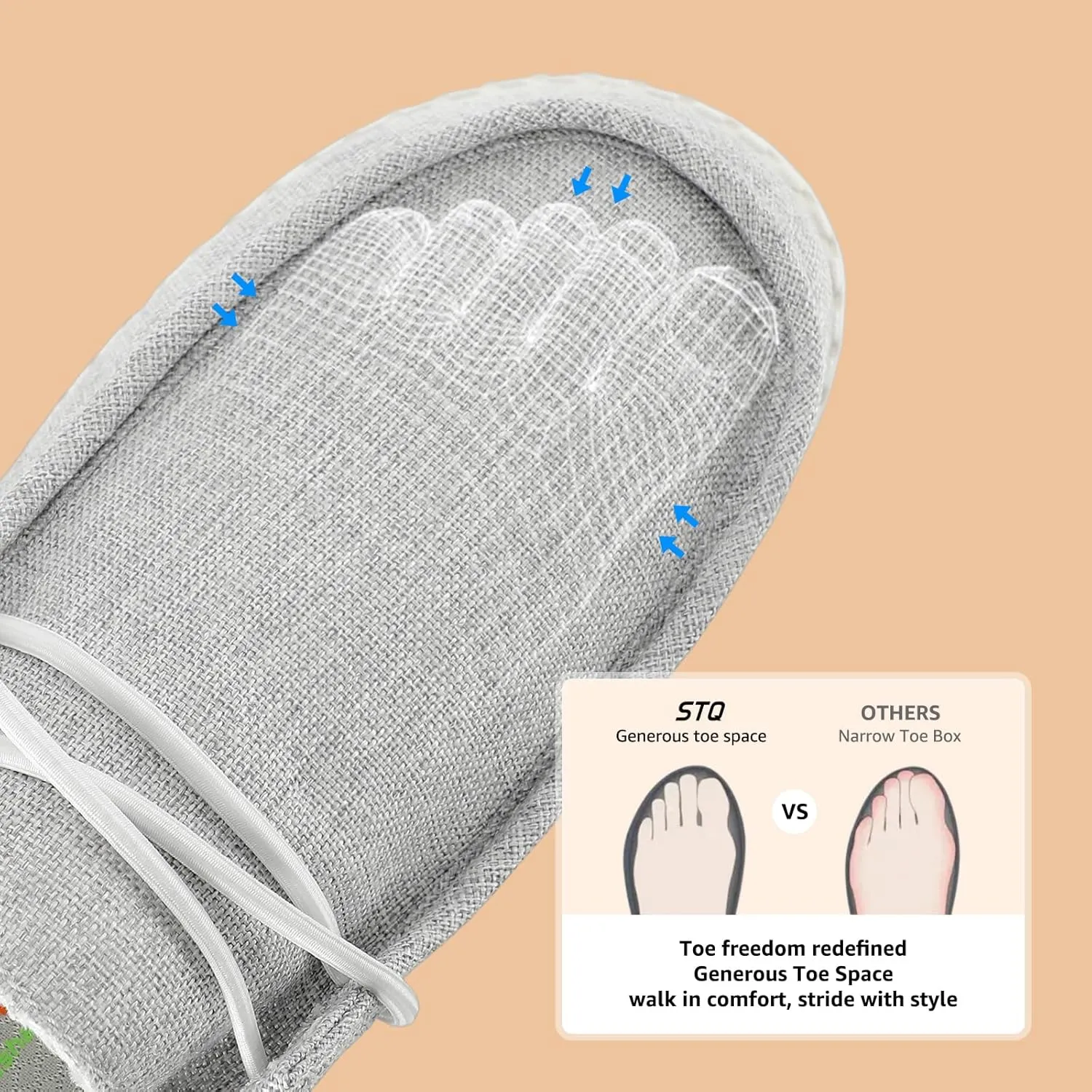 STQ Women's Orthopedic LoafersLightweight Casual Boat Shoes for Plantar Fasciitis
