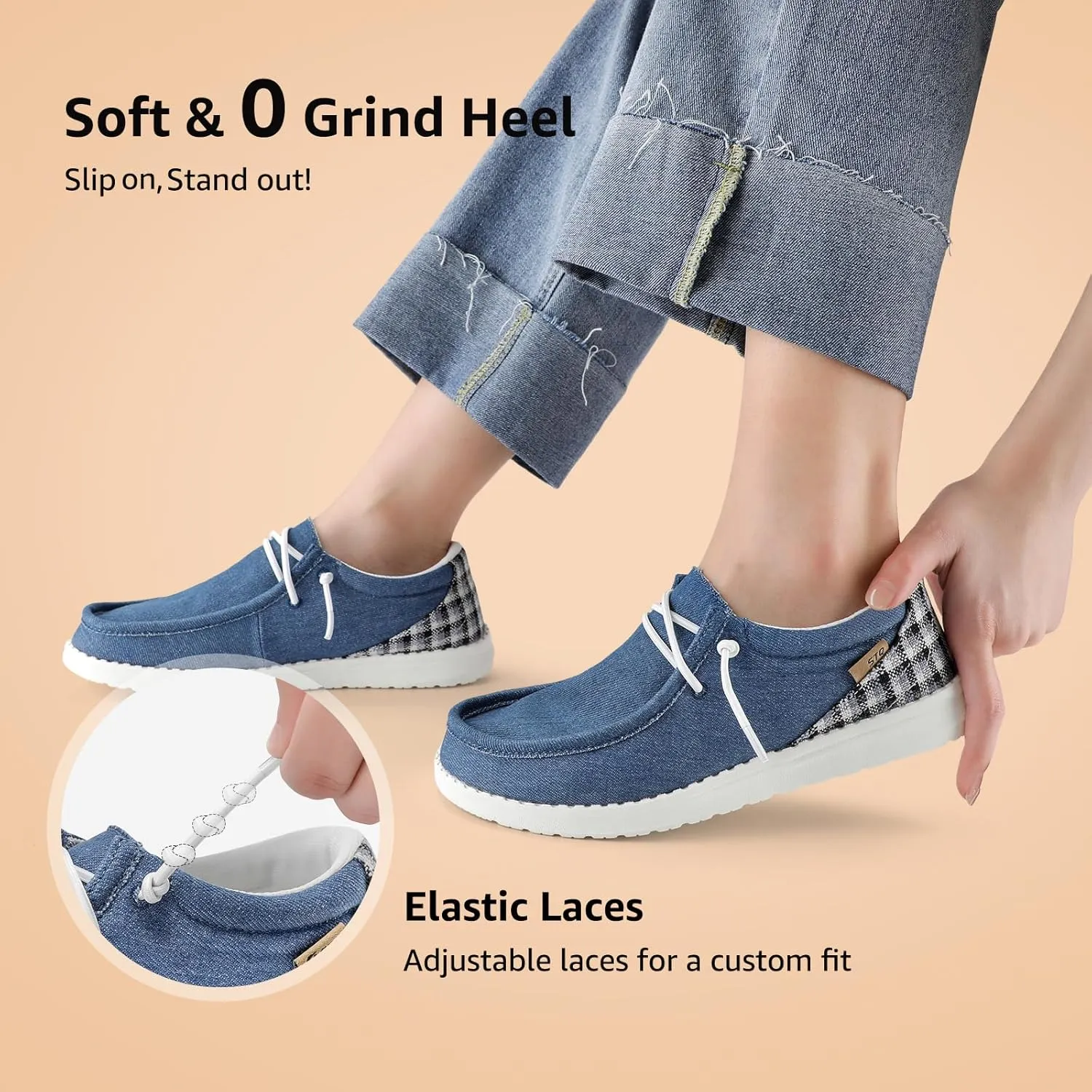 STQ Women's Orthopedic LoafersLightweight Casual Boat Shoes for Plantar Fasciitis