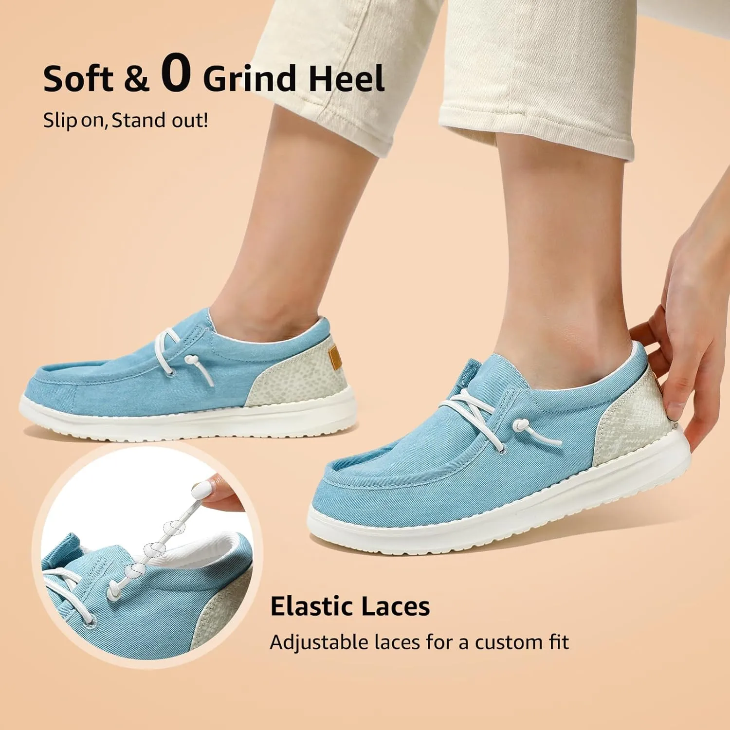 STQ Women's Orthopedic LoafersLightweight Casual Boat Shoes for Plantar Fasciitis