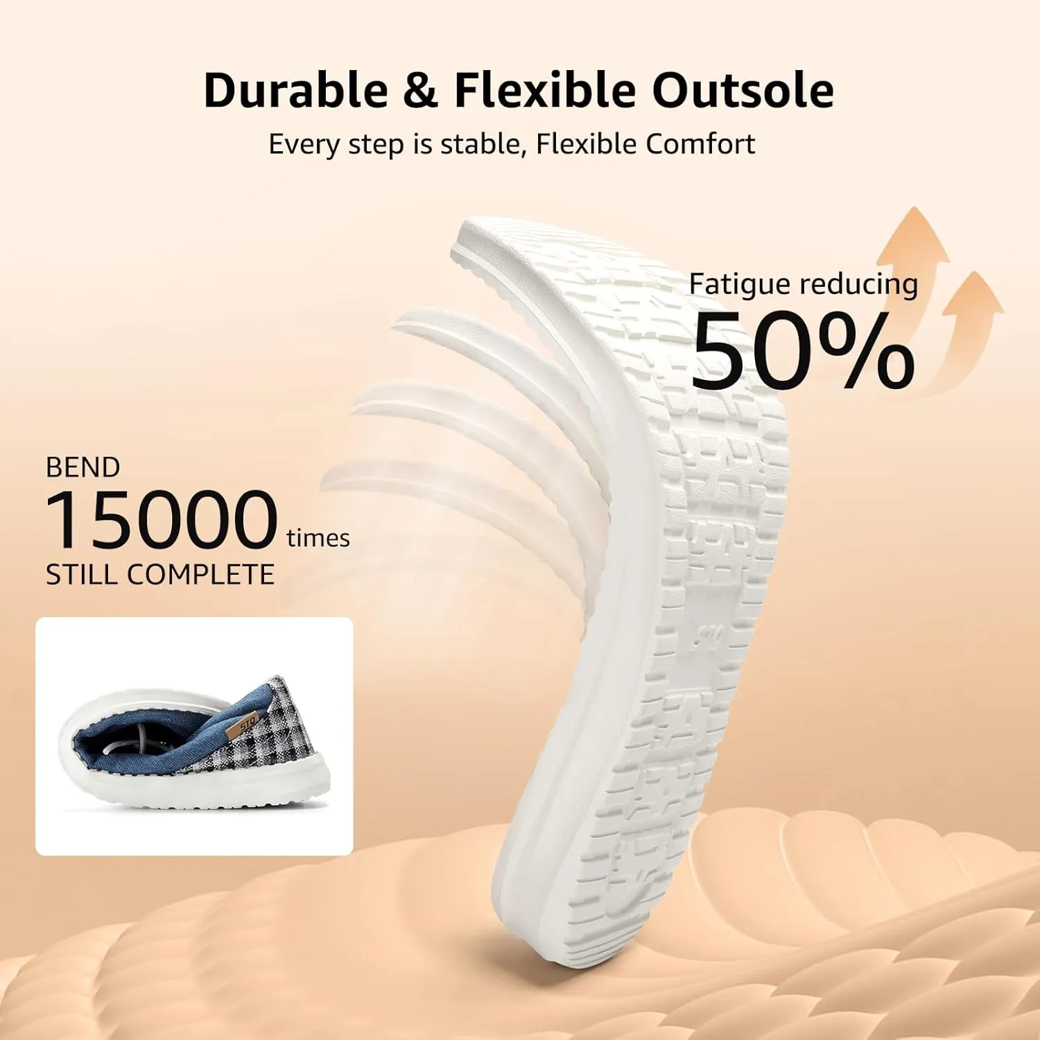 STQ Women's Orthopedic LoafersLightweight Casual Boat Shoes for Plantar Fasciitis