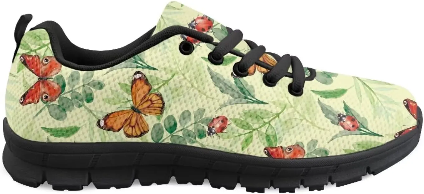 SYtrade Sneakers for Women Tennis Shoes Breathable Lightweight Walking Shoes Black Sole