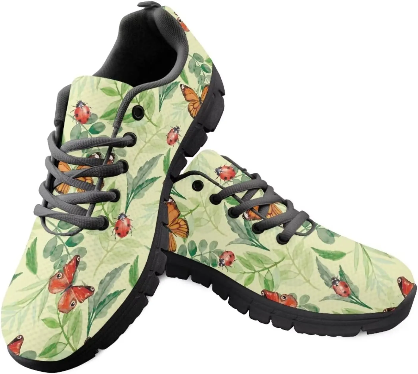 SYtrade Sneakers for Women Tennis Shoes Breathable Lightweight Walking Shoes Black Sole