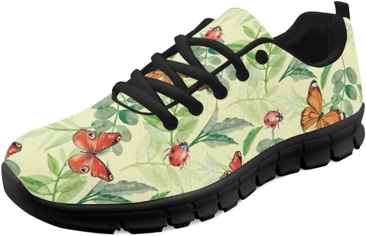 SYtrade Sneakers for Women Tennis Shoes Breathable Lightweight Walking Shoes Black Sole