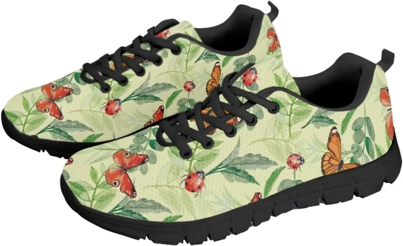 SYtrade Sneakers for Women Tennis Shoes Breathable Lightweight Walking Shoes Black Sole