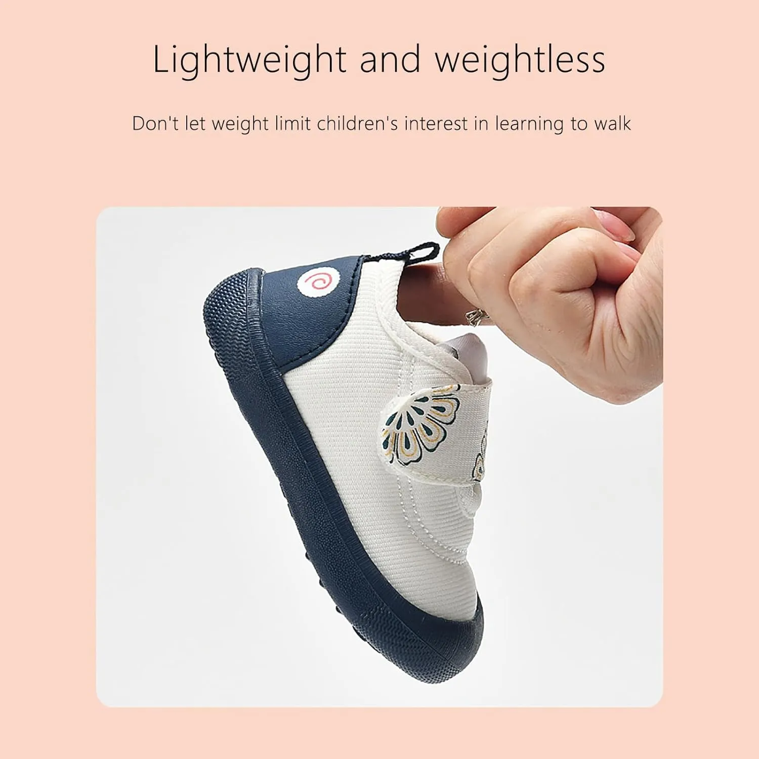 Toddler Boys Canvas Slip On Shoes Boys Girls Infant Sneakers Non-Slip Rubber Sole Crib First Walker Rubber Sole Shoes