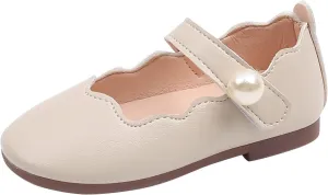 Toddler Flower Girls Dress Shoes, Mary Jane Ballet Flats for Party School Wedding Low Heels Shoes