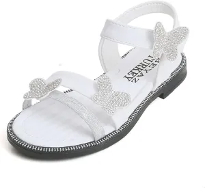 Toddler Girls Butterfly Sandals Summer Outdoor Closed Toe Soft Rubber Sole Beach Water Shoes Dress Girls Dress