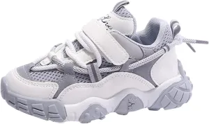 Toddler Mesh Sneakers for Boys Girls Hook and Loops Children Thick Sole Non Slip Lightweight Running Wedge Sneaker