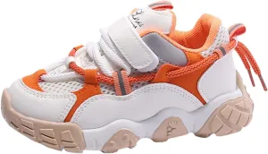 Toddler Mesh Sneakers for Boys Girls Hook and Loops Children Thick Sole Non Slip Lightweight Running Wedge Sneaker