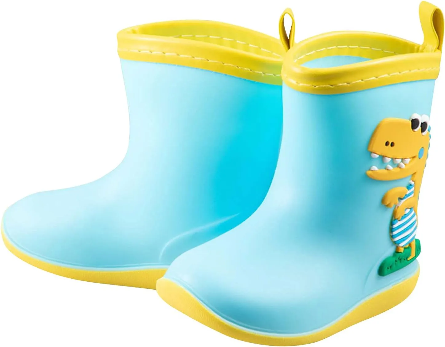 Toddler Rain Boots Big Dinosaur Children's Rain Shoes Cartoon Pattern Baby Rain Boots Wearable Water Rubber Shoes, 5