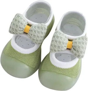 Toddler Sock Shoes Kids Infant Newborn Baby Boys Girls Shoes First Walkers Cute Bowknot Soft Antislip Sock Shoes B