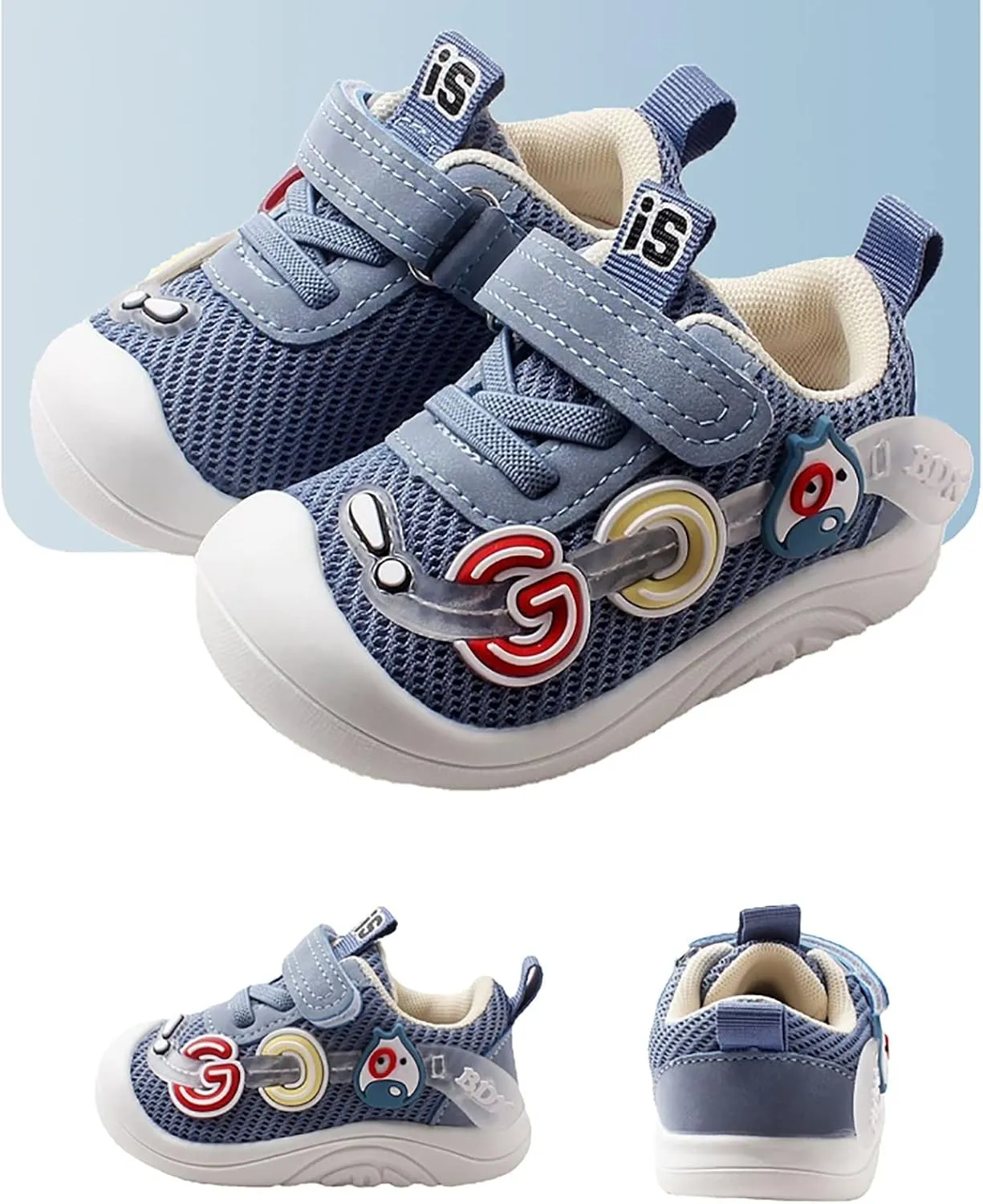 Unisex Baby Shoes Boys Girls Infant Sneakers Non-Slip Soft Rubber Sole Toddler Lightweight First Walking Shoes