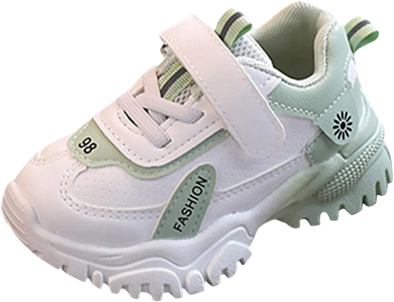 Unisex-Child Lightweight Breathable Athletic Running Sneakers for Kids Boys Girls Lace-up Anti-Slip Sport Shoes