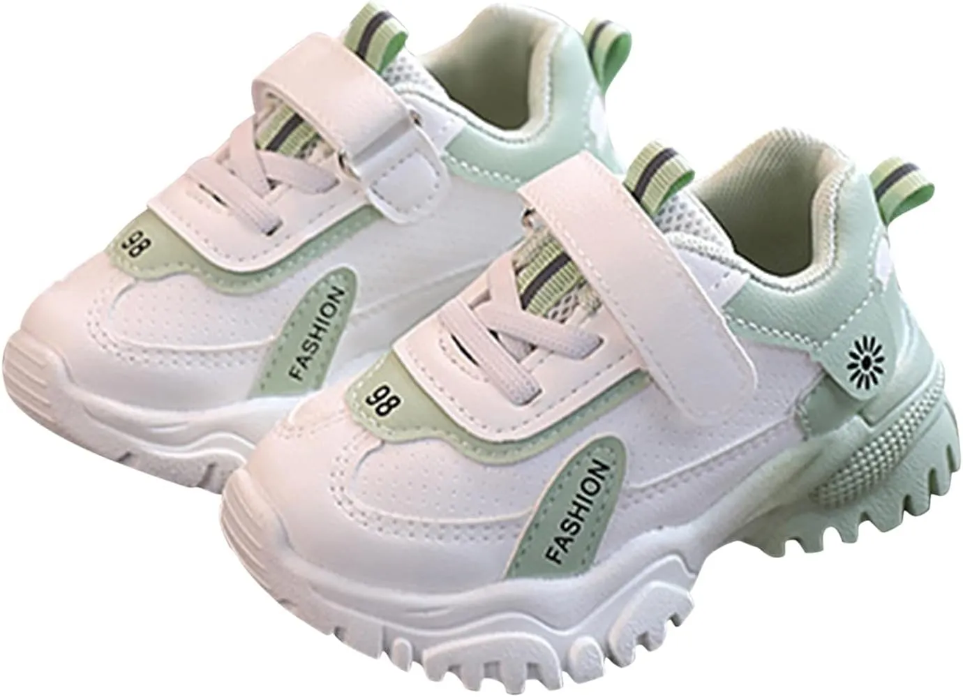 Unisex-Child Lightweight Breathable Athletic Running Sneakers for Kids Boys Girls Lace-up Anti-Slip Sport Shoes