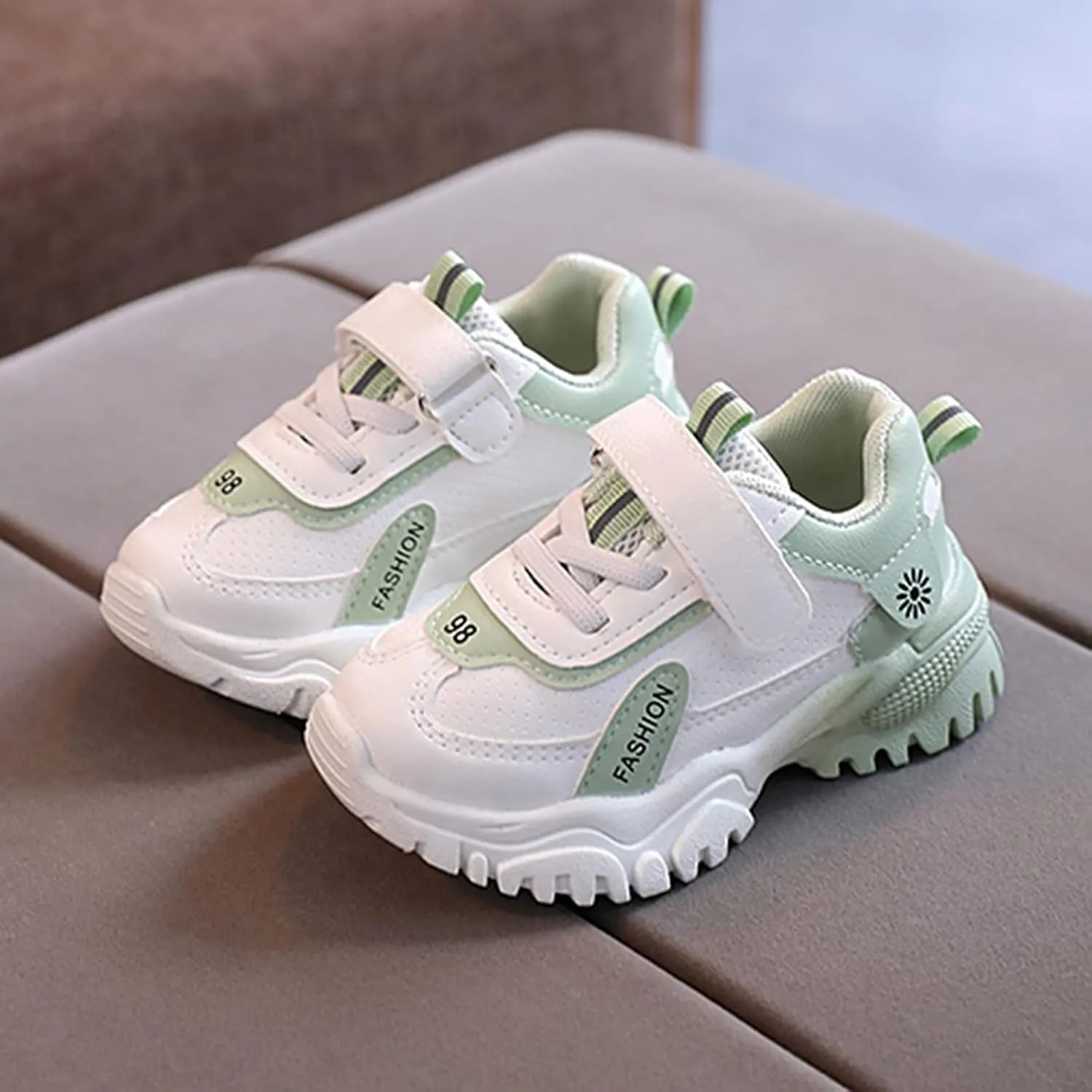 Unisex-Child Lightweight Breathable Athletic Running Sneakers for Kids Boys Girls Lace-up Anti-Slip Sport Shoes
