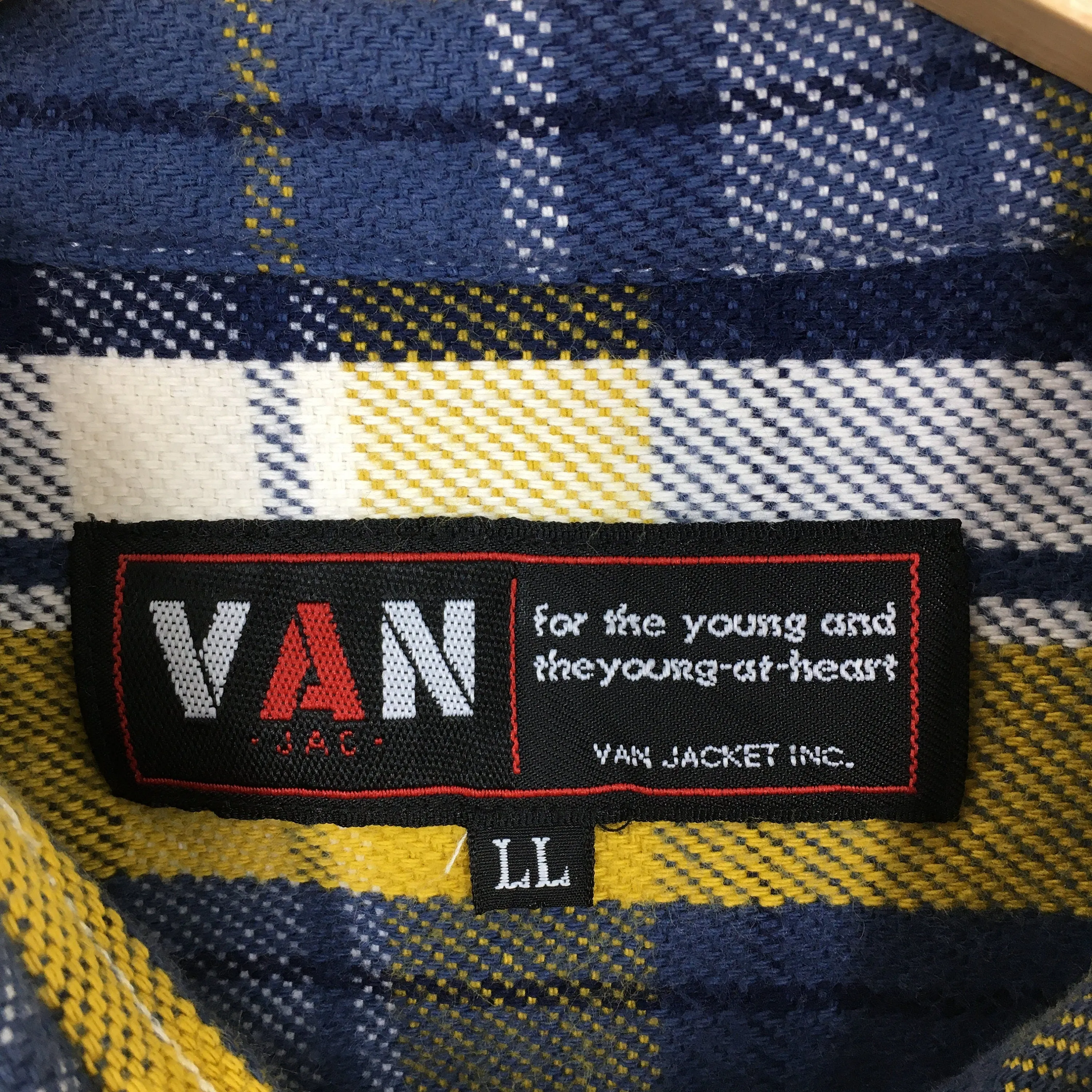 Van Jac Tartan Checked Flannel Shirt Large
