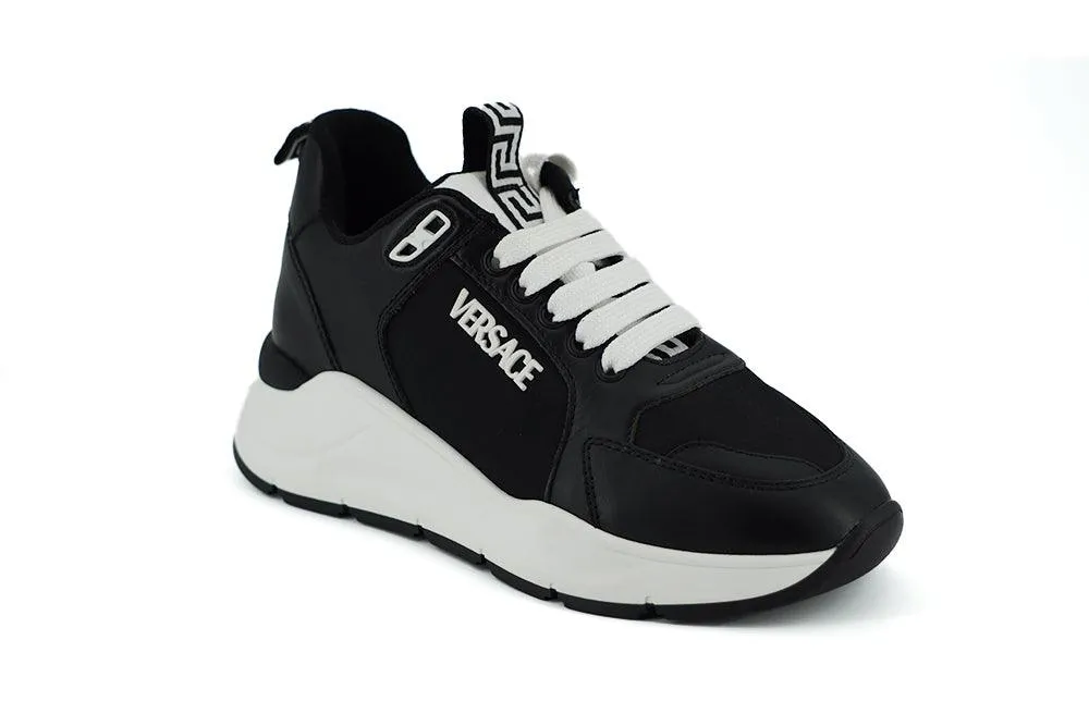 Versace Sort/Hvid Læder Sneakers