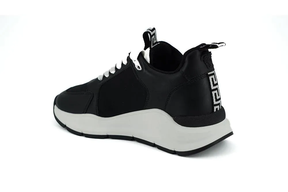 Versace Sort/Hvid Læder Sneakers