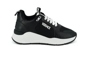 Versace Sort/Hvid Læder Sneakers