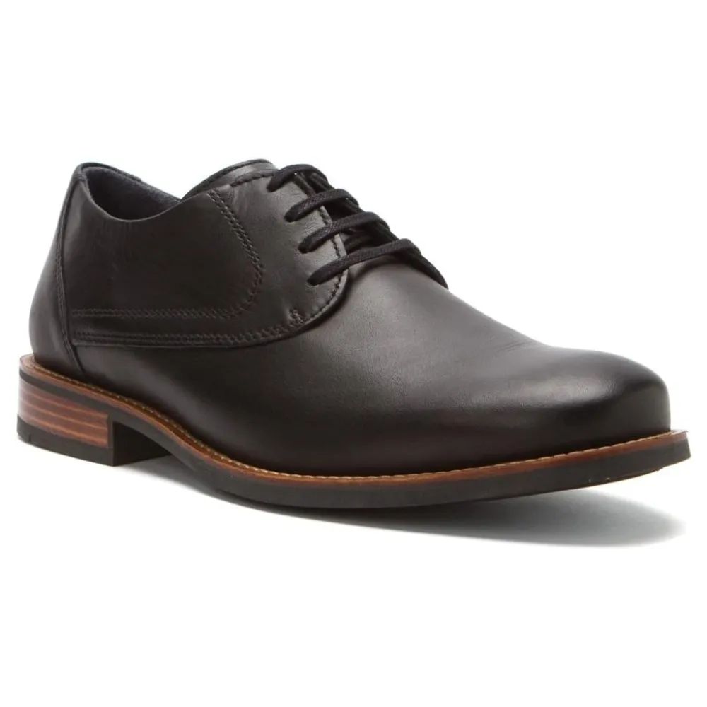 Wolky Georgetown Black Brushed Leather Oxford (Men's)