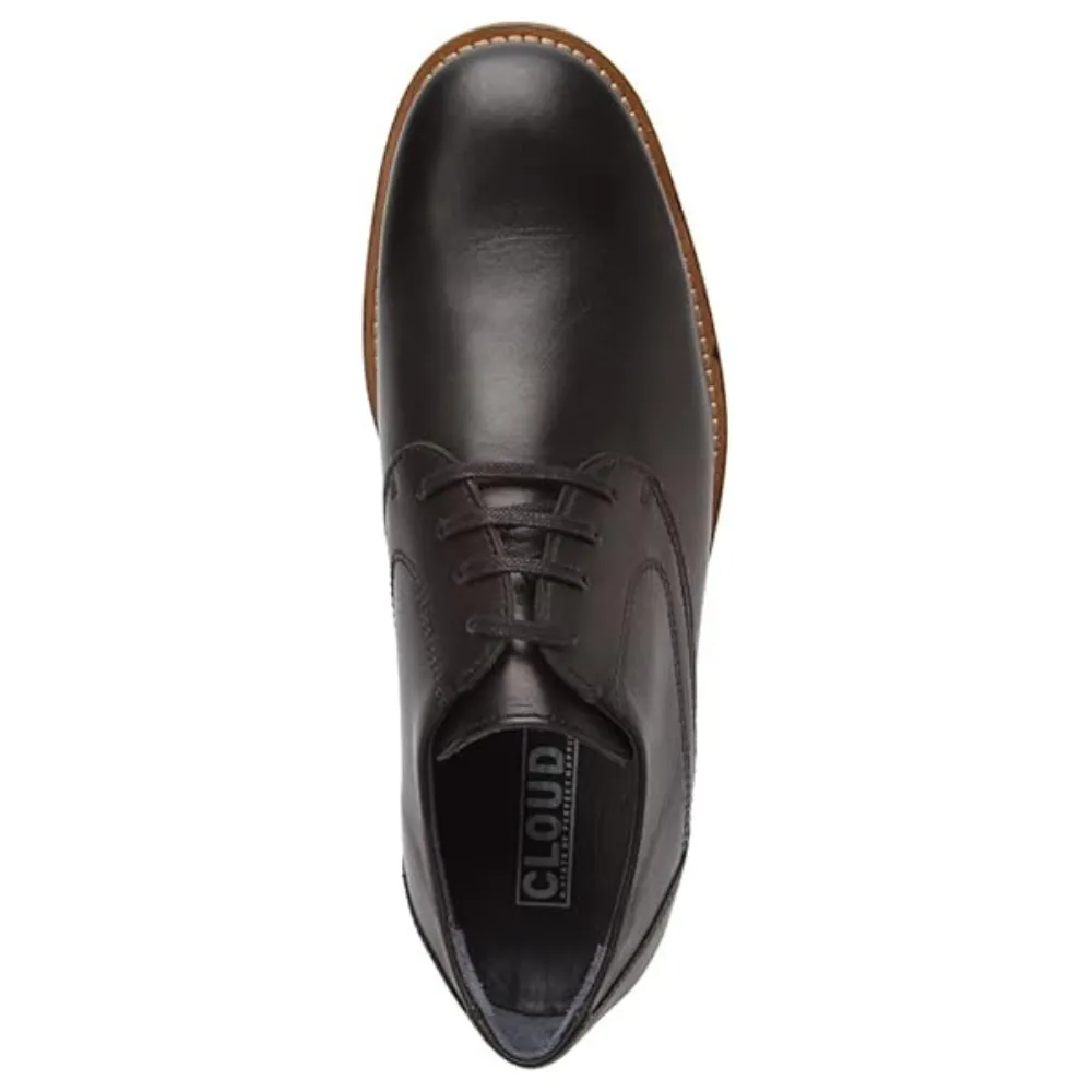 Wolky Georgetown Black Brushed Leather Oxford (Men's)