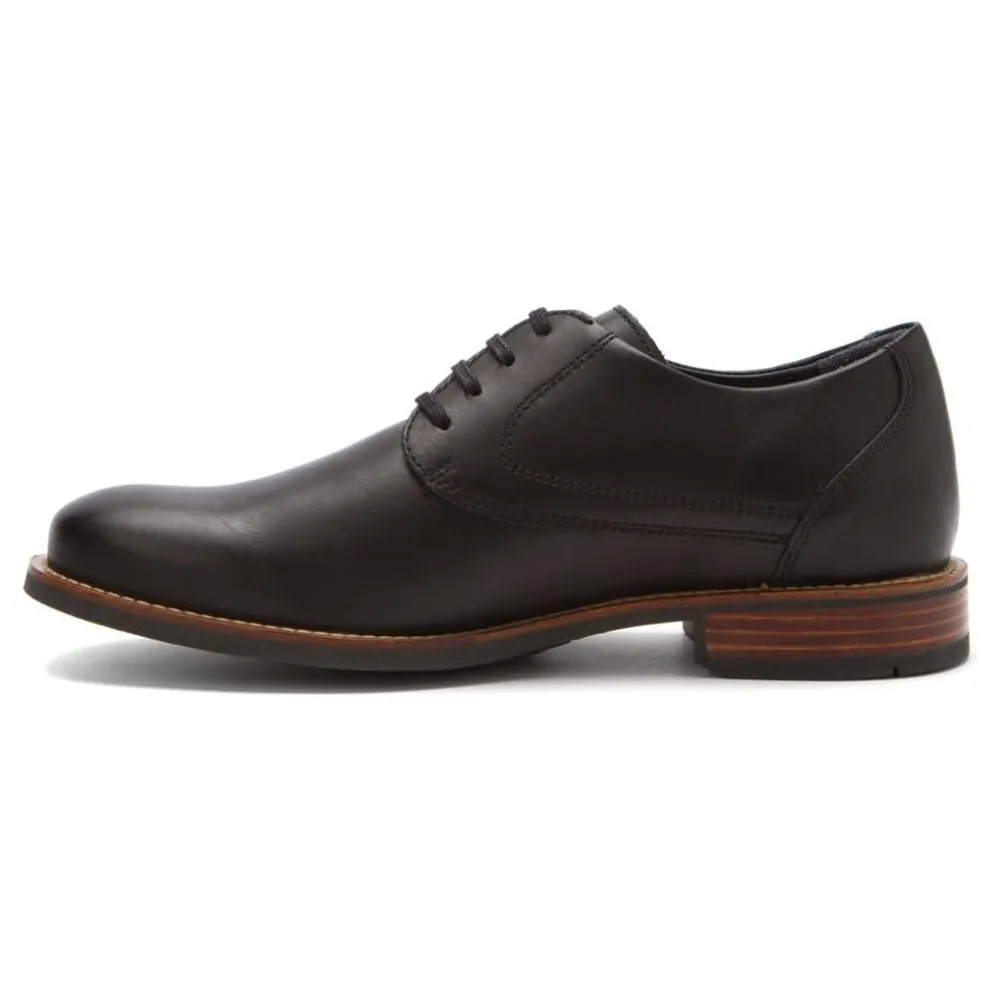 Wolky Georgetown Black Brushed Leather Oxford (Men's)