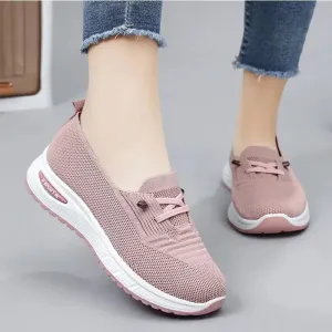 Women Casual Shoes Fashion Breathable Walking Mesh Flat Shoes Sneakers Women 2024 Vulcanized Shoes Pink Female Footwear