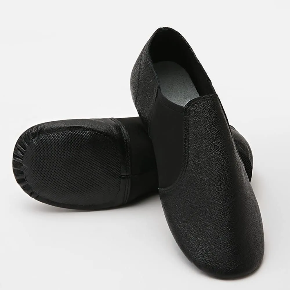 Women Leather Jazz Dance Dhoes Girls Dancing Ankle Boots Slip On Jazz Shoe