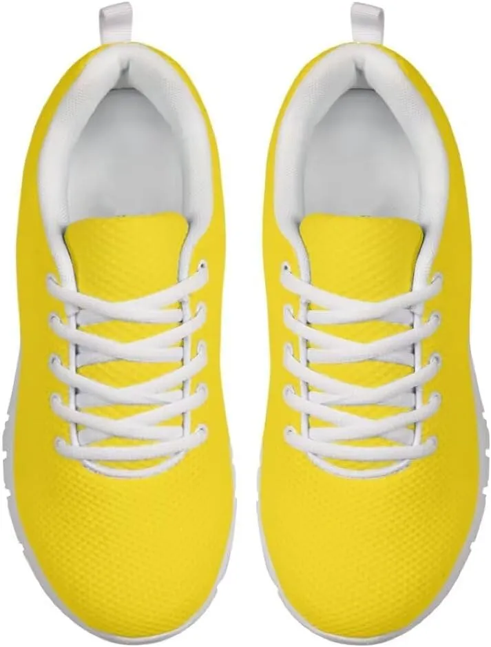 Women Running Shoes Non Slip Comfortable White Sole Lace Up Lightweight Sneaker