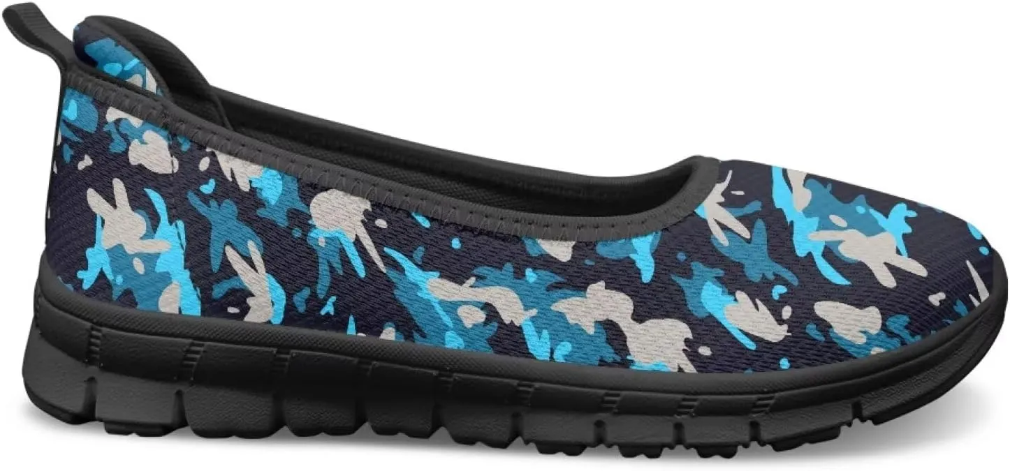Women Slip On Shoes Sneakers for House Outdoor Breathable Lightweight Loafers Fashion Comfortable Sneakers Size 6-11 Black Sole