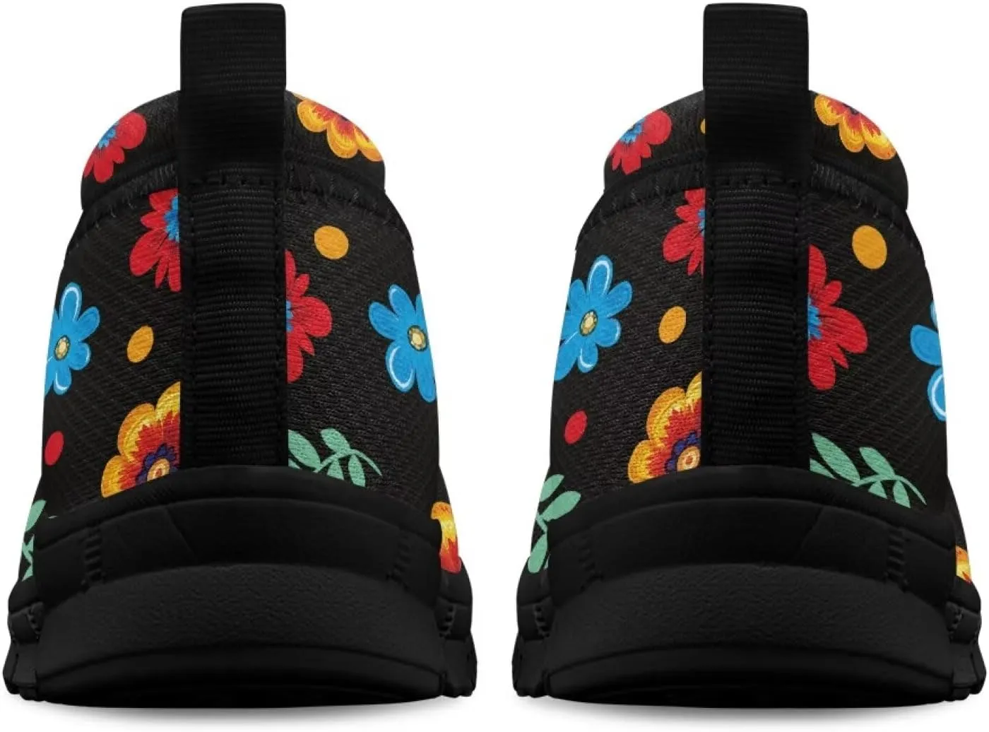 Women Slip On Shoes Sneakers for House Outdoor Breathable Lightweight Loafers Fashion Comfortable Sneakers Size 6-11 Black Sole