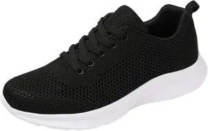 Women's Lace Up Road Running Shoes Wide Athletic Tennis Mens Running Shoes Walking Casual Shoes Slip On White Platform Sneakers Waterproof Tennis Shoe Cross Trainer Shoe