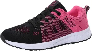 Womens Lace Up Running Shoes Non Slip Walking Shoes Running Shoes for Women Slip On Men's Casual Shoes Chunky Sneakers Red Tennis Shoe Cross Trainer Shoe