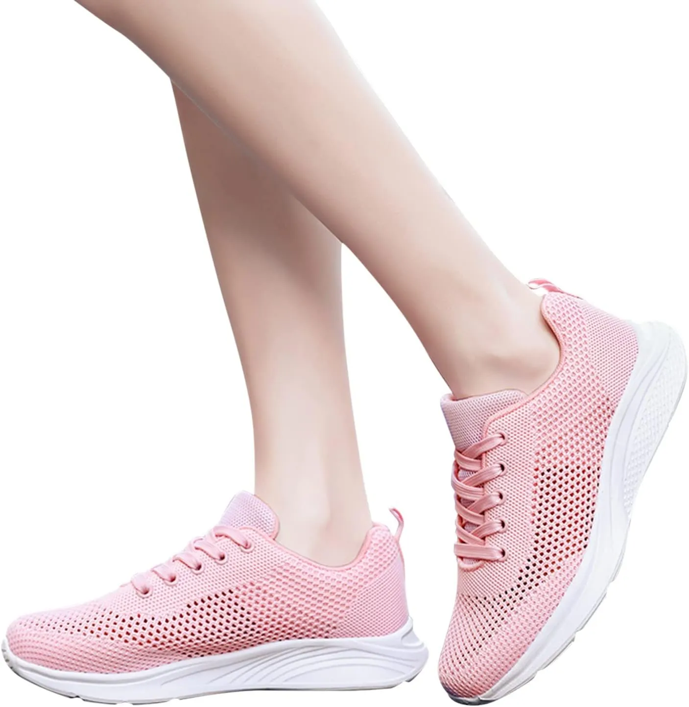 Womens Ladies Walking Running Shoes Slip On Lace-Up Womens Tennis Shoes Sport Women's Shoes Casual Black Platform Sneaker White Tennis Shoe Trainers Shoe