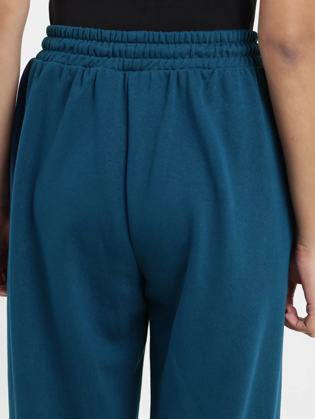 Women's Mid Rise Blue Regular Fit Joggers