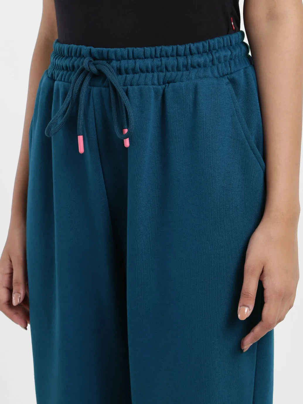 Women's Mid Rise Blue Regular Fit Joggers