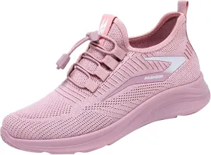 Womens Running Shoes Lightweight Breathable Slip on Tennis Shoes Non Slip Gym Workout Walking Sneakers Shoes for Women Casual Comfortable Athletic Tennis Sneakers with Memory Foam