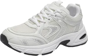 Womens Running Shoes Summer Breathable Lightweigt Cushioned Sneakers,Comfy Walking Shoes with Arch Support,Non Slip Thick Sole High Increasing Sneaker for Women Summer Workout Shoe Outdoor Hiking Gym