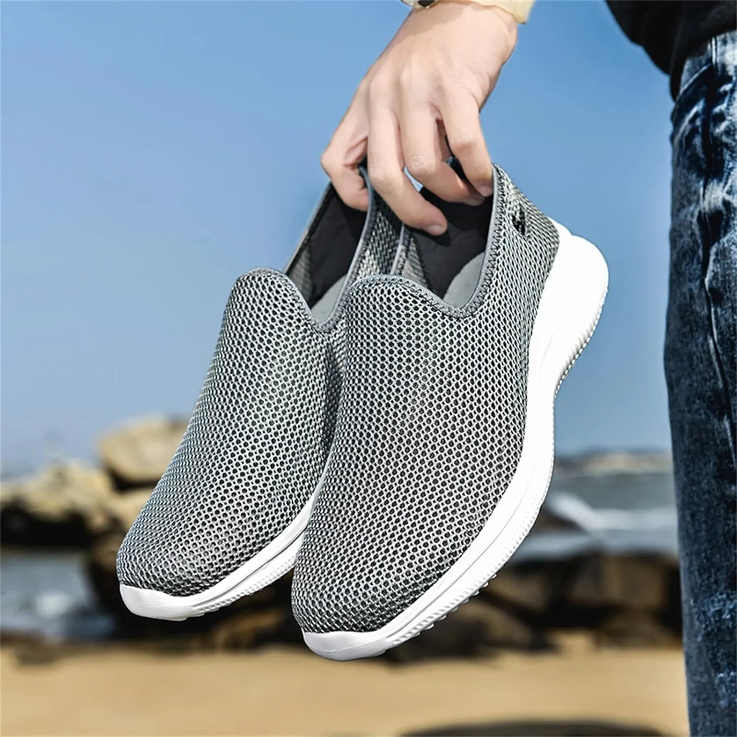 Womens Slip On Walking Shoes Lightweight Breathable Non Slip Non Slip Work Shoes Women Casual Women's Casual Shoes Waterproof Sneakers Tennis Shoe Cross Trainer Shoe
