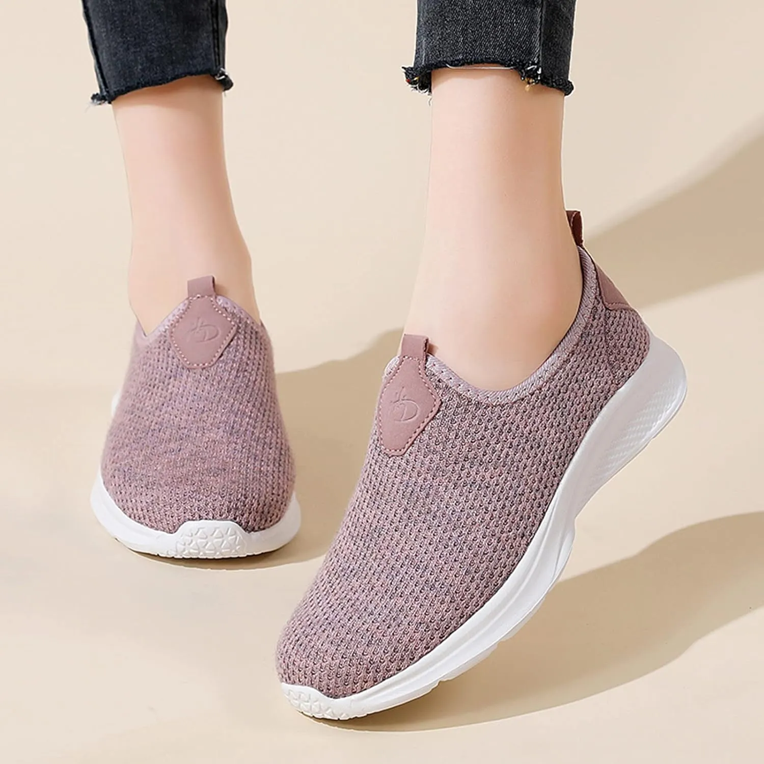 Womens Slip On Walking Shoes Lightweight Breathable Non Slip Non Slip Work Shoes Women Casual Women's Casual Shoes Waterproof Sneakers Tennis Shoe Cross Trainer Shoe