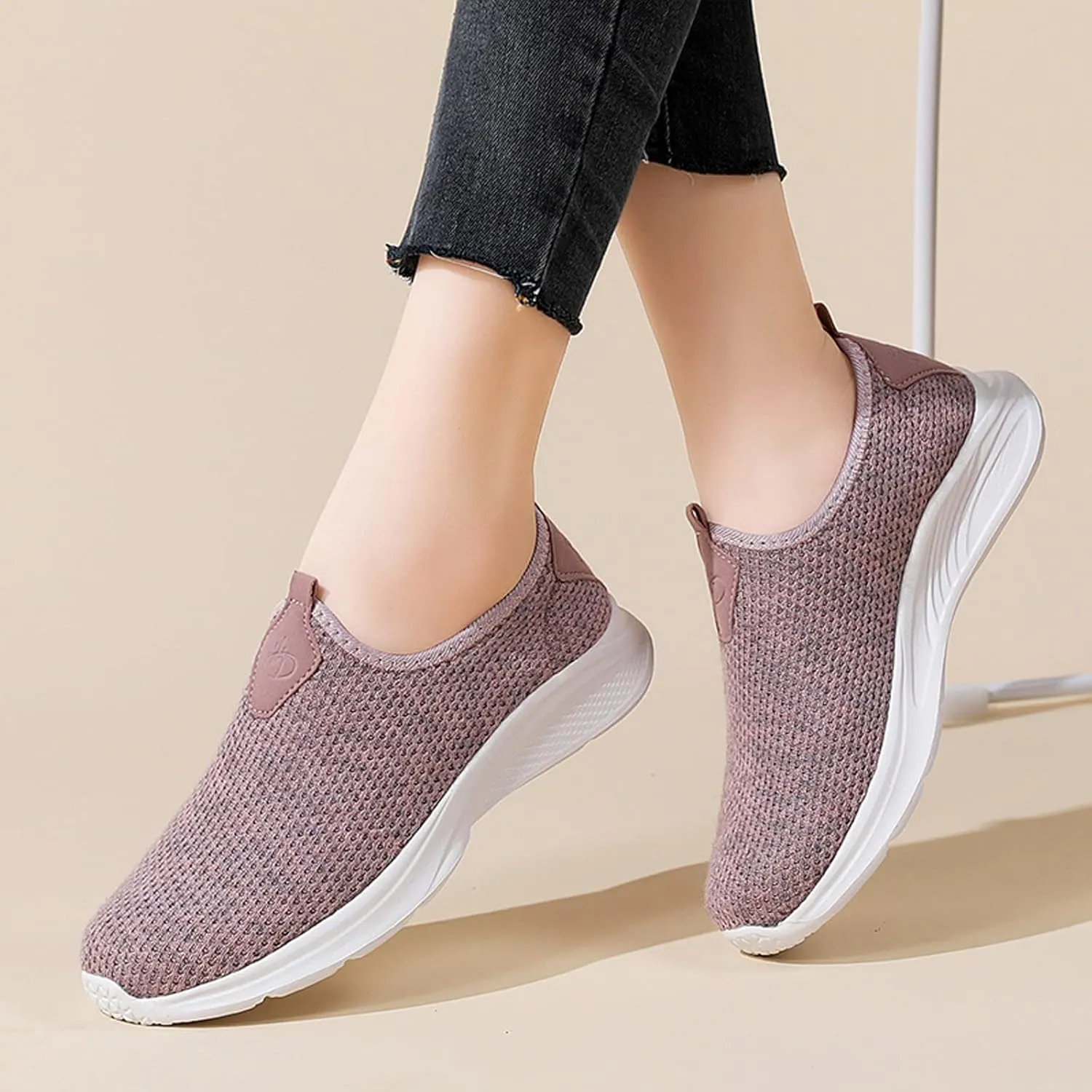 Womens Slip On Walking Shoes Lightweight Breathable Non Slip Non Slip Work Shoes Women Casual Women's Casual Shoes Waterproof Sneakers Tennis Shoe Cross Trainer Shoe