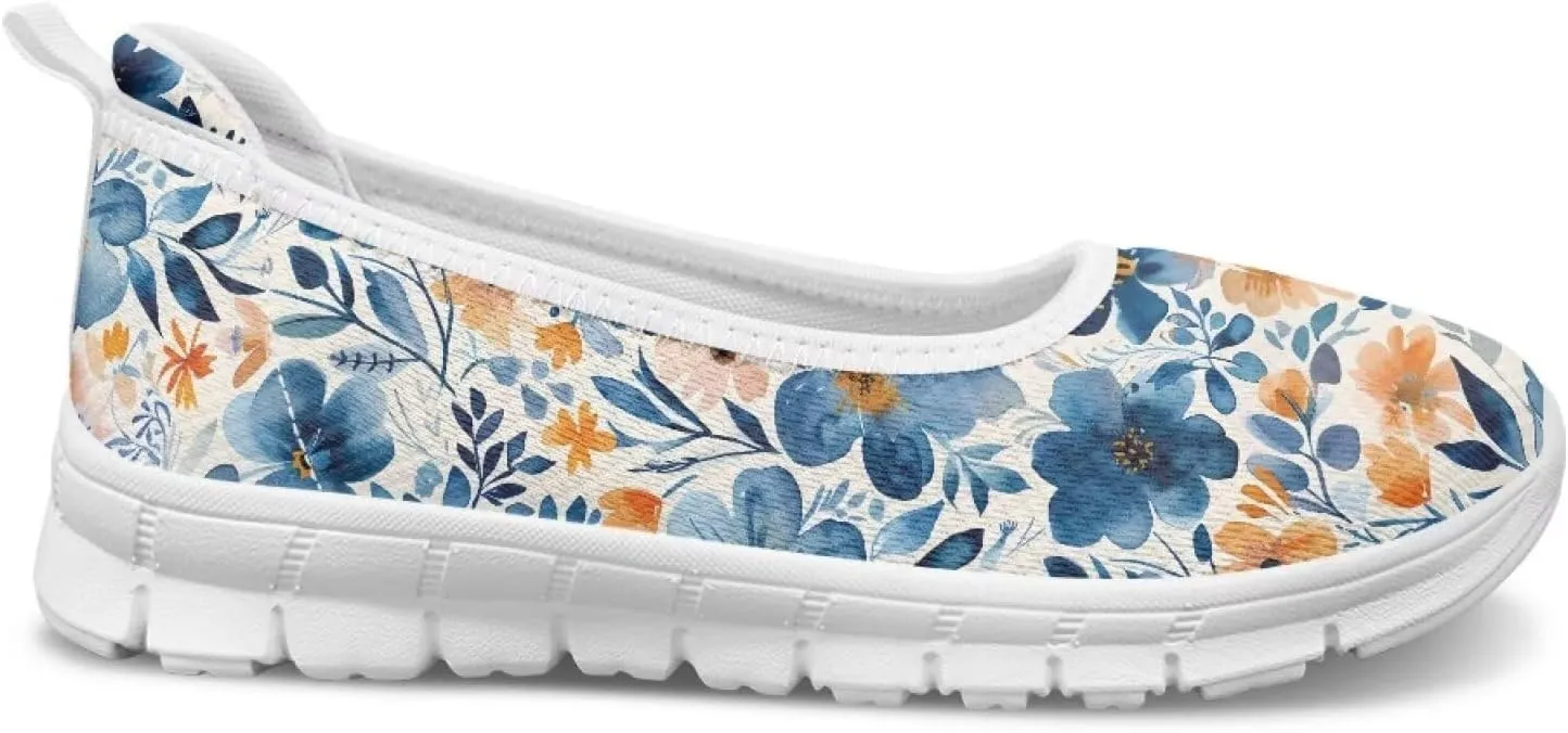 Women's Walking Loafers Slip On Casual Comfortable Workout Shoes Light Elastic Outdoor Camping Shoe Size 6-11 White Sole