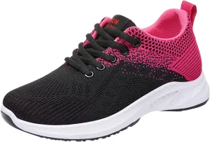 Womens Walking Shoes Lace Up Lightweight Memory Foam Cheer Mens Running Shoes Sports Shoes Casual Slip On Sneakers Platform Tennis Shoe Trainers Shoe