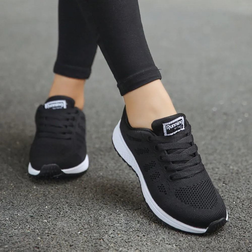 Womens Walking Shoes Lace Up Lightweight Memory Foam Cheer Non Slip Work Shoes Women Walking Shoes Casual Waterproof Sneakers Black Tennis Shoe Cross Trainer Shoe