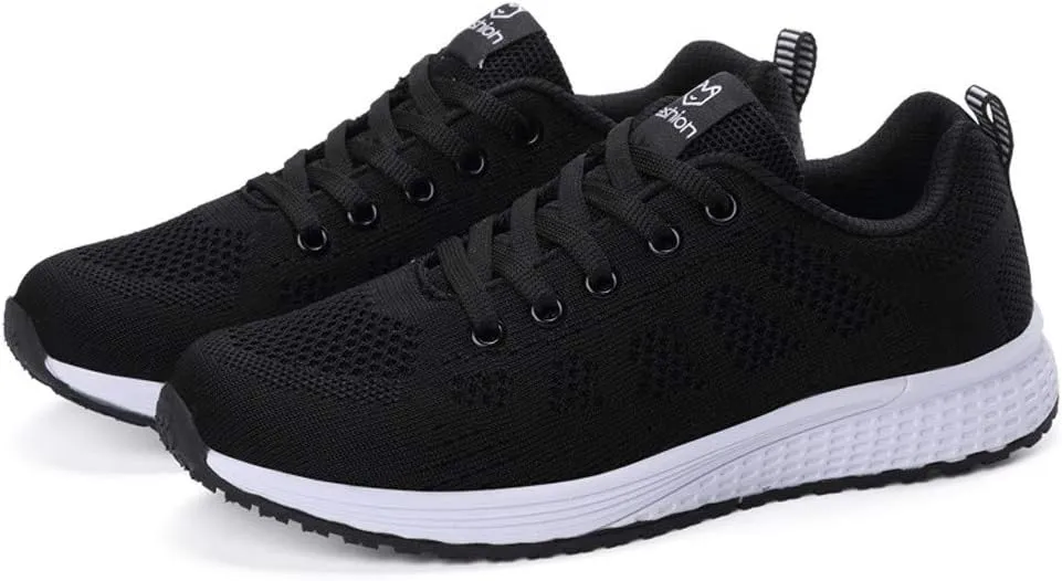 Womens Walking Shoes Lace Up Lightweight Memory Foam Cheer Running Shoes for Women Slip On Casual Dress Shoes Dress Sneakers Brown Tennis Shoe Cross Trainer Shoe
