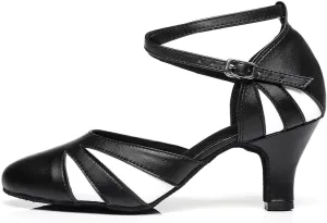 YKXLM Closed Toe Dance Shoes for Women Latin Salsa Performance Professional Ballroom Dance Shoes,Model L474